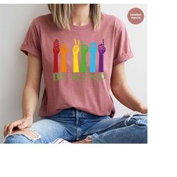 Be Kind Shirt, Pride Awareness Outfit, LGBTQ Graphic Tees, ASL Be Kind T-Shirt, Kindness Gifts, Sign Language Shirts, Ga