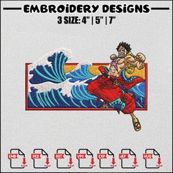 Luff wano embroidery design, One piece embroidery, Anime design, Anime embroidery, Embroidery shirt, Digital download