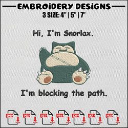 snorlax embroidery design, pokemon embroidery, anime design, anime embroidery, embroidery shirt, digital download