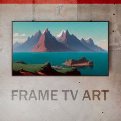 Samsung Frame TV Art Digital Download, Frame TV Art tranquil seascape, Frame TV Natural Style of Arkhip Kuindzhi, modern