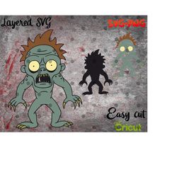 Layered SVG Monster for Cricut, Horror Svg, Vinyl File, Ghost svg and png, Horror Movie svg png