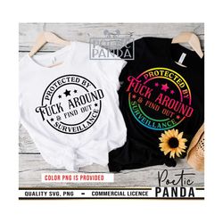 Protected By Fuck Around And Find Out SVG PNG, Mom Shirt Svg, Funny Svg, Adult Humor Svg, Punisher Skull Svg, Fafo Svg,