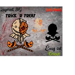 Layered SVG trick r treat Sam for Cricut, Horror Svg, Vinyl File, Ghost svg and png, Horror Movie svg, Nightmare