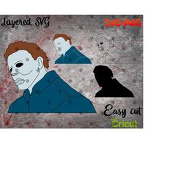 Layered SVG Michael for Cricut, Horror Svg, Vinyl File, Ghost svg and png, Horror Movie svg png Halloween