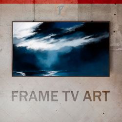 Samsung Frame TV Art Digital Download, Frame TV  avant-garde, Frame TV art conceptual, modern art, storm cloud, rivers