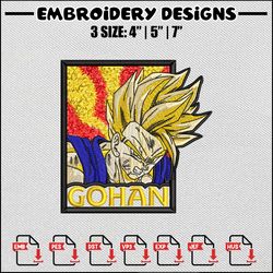 Gohan ssj embroidery design, Dragonball embroidery, Anime design, Anime embroidery, Embroidery shirt, Digital download