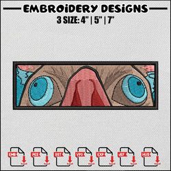 Inosuke mask embroidery design, Inosuke embroidery, Anime design, Anime embroidery, Embroidery shirt, Digital download