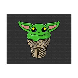 Cute Ice Cream Green Character Svg, Television Series Svg, Space Travel Svg, Science Fiction Svg, This Is The Way, Be Wi