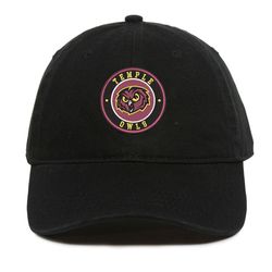 NCAA Logo Embroidered Baseball Cap, NCAA Temple Owls Embroidered Hat, Temple Owls Football Cap