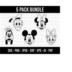COD1100- mickey svg, minnie mouse svg,goofyy svg, sitckers svg, png, clipart, cutting files for cricut silhouette