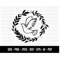 COD887-Dove svg Vector, Dove clipart, Bird SVG files for Silhouette Cameo or Cricut, bird vector, bird eps/bird svg/humm