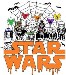 Star Wars Halloween Svg, Star Wars Pumpkin Svg, Disney Halloween Svg, Star Wars Skeleton, Star Wars Trick Or Treat
