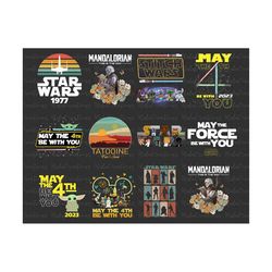 Bundle May The 4th Be With You Png Svg, Television Series, Space Travel, Science Fiction, This Is The Way Png Svg, May 4