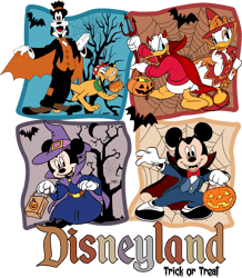 Mickey Characters Halloween SVG PNG, Minnie Halloween Svg, Mickey Horror Svg,  Disney Halloween Characters SVG