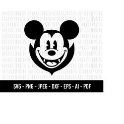 COD1258- Halloween Pumpkin Mouse Head Svg, Trick Or Treat Svg/svg-pdf-ai-eps-png-jpg-dxf/Hand-drawn clipart/Cut Files Cr