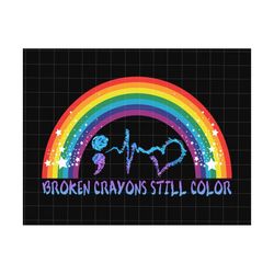 Broken Crayons Still Color Png, Semicolon Suicidal Prevention Png, Ribbon Suicide Depression,Mental Health Png, Preventi
