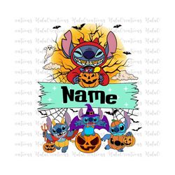 Custom Name Halloween Png, Halloween Cartoon Shirt Design Png, Personalized Halloween, Kids Halloween Png, Cute Hallowee