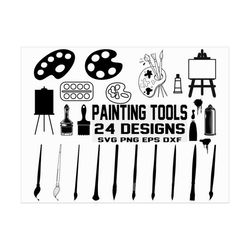 Painting SVG/ Paint Brush SVG/ Painting Clipart/ Cut Files/ Silhouette/ Cricut/ Vector