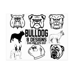 Bulldog svg/ french dog svg/ french bulldog svg/ bull dog svg/ fierce bulldog svg/ cartoon dog svg/ angry bulldog svg/ c