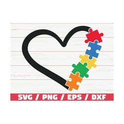 Autism Heart SVG /  Cut Files / Commercial use / Cricut / Clip art / Autism Awareness SVG / Printable / Vector / Autism