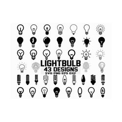 Light bulb SVG / Bulb svg / Clipart / Cricut / Cut File / Silhouette / Decal / Iron on / DXF