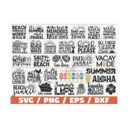 Summer Bundle SVG / Beach Life SVG Bundle / Cut File / Cricut / Clip art / Commercial Use / Summer Shirt / Vacation SVG
