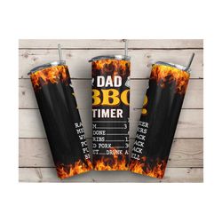 Dad BBQ Time 20oz Skinny Tumbler Png, Fathers Day Tumbler Wrap, Dad Sublimation Designs, Happy Father's Day, Dad Gifts,F