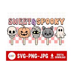 Spooky And Sweet Png, Spooky Halloween Png, Funny Halloween Png, Svg Bundles Files For Cricut, Svg Digital Download, Ins