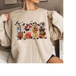 Princess Halloween Sweatshirt, Princess Coffee Latte Halloween Shirt, Disney Princess Halloween Sweatshirt, Disney Hallo