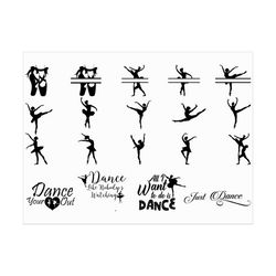 ballet svg / ballerina svg / ballet dancer / ballet silhouettes / ballet svg files / svg / dxf / png / eps / ballet clip