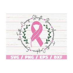 Awareness Ribbon SVG / Breast Cancer SVG / Cut File / Cricut / Commercial use / Silhouette / Clip art / Vector / Ribbon