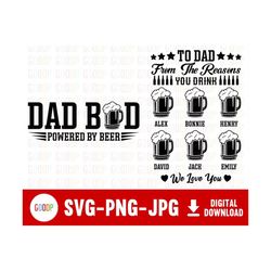 Dad Bod Svg, Dad Joke Svg,  Father's Day Svg, Funny Dad Svg, Best Dad Png, Svg Files For Cricut, Digital Download, Insta