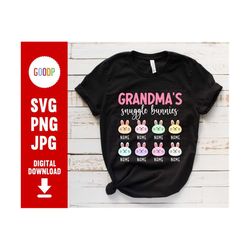 Grandma's Snuggle Bunnies Svg, Great Grandma Grandma, Bunny Face Svg, Svg Files For Cricut, Digital Download, Instant Do