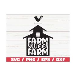Farm Sweet Farm SVG / Cut File / Cricut / Commercial use / Silhouette / Farmhouse Svg / Farm Life Svg / Farmer Svg