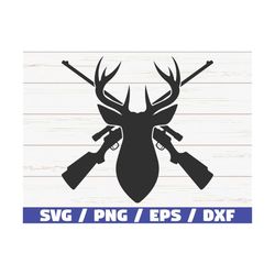 Deer Head SVG / Deer Hunting SVG / Cut File / Cricut / Commercial use / Instant Download / Silhouette / Hunting Dad SVG