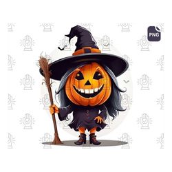 Witch Halloween PNG for a Memorable Spooky Season - Perfect for Elevating Your Halloween Cards, Posters, and Digital Cre