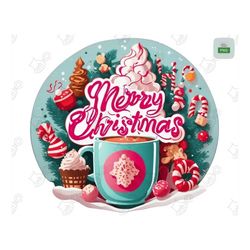 Hug-a-Mug Hilarity Delight: Hot Cocoa PNG - Kids' Christmas Dreams, Trendy Mug Designs, a Whole Lot of Chuckles Await to