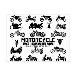 Motorcycle SVG/ Motorcycle Clipart/ Harley Svg/ cutting file/ silhouette/ cricut/ decal/ stencil