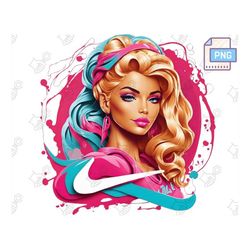 Barbie PNG File - Sublimation Designs, Graphics - Digital Download, Printable Art - Iconic Barbie Doll Illustration, Tim