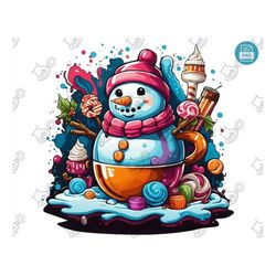 Chuckle in a Snowflake Blizzard: Snowman PNG - Prepare for a Blizzard of Laughter and Snowman Shenanigans in Every Winte