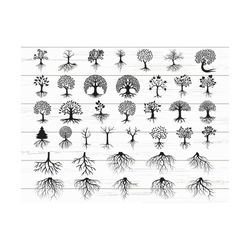 39 Tree With Roots SVG / Roots Svg / Family Tree Svg / Cut Files / Cricut / Clipart / Silhouette / Vector / DXF