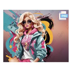 Barbie Dreams in PNG - Sublimation Design, Clipart - Instant Download, Pink Doll PNG, Girl Png, Sticker Clipart - Your C