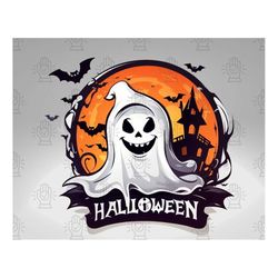Enchanting Halloween Haunts: Halloween Ghost SVG - Halloween Sign SVG, Happy Halloween Design, Funny Ghost SVGs, Hallowe