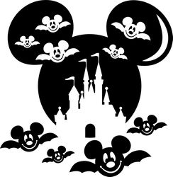 Mickey Halloween SVG, Minnie Halloween Svg, Halloween Masquerade, Trick Or Treat Svg, Spooky Vibes Svg, Boo Svg