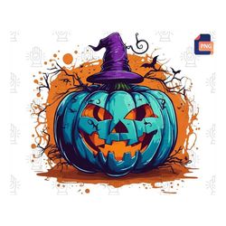 Stay on Trend with our Trendy Halloween Pumpkin PNG - Sublimation Design, Happy Halloween Art, Kids' Decoration, Digital