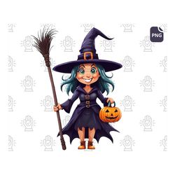 Witch Halloween PNG for a Memorable Spooky Season - Perfect for Elevating Your Halloween Cards, Posters, and Digital Cre