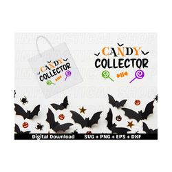 Halloween Candy Collector bag svg, candy collector svg, Halloween png, Halloween svg, Halloween png, Halloween candy bag