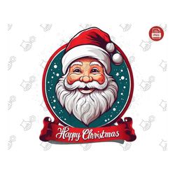 Spreading Cheer and Happiness to Light Up Your Holidays: 'Santa Claus Happy Christmas' - Printable Wall Art for the Joyf