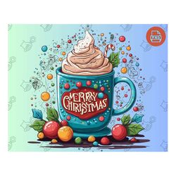 Festive Magic in Every Sip - Hot Cocoa PNG, Trendy PNG, Christmas Mug PNG, Kids' Christmas Design