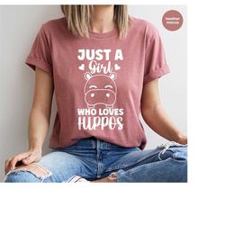 Funny Hippopotamus T-Shirt, Gifts for Her, Hippopotamus Graphic Tees, Hippopotamus Crewneck Sweatshirt, Shirts for Women